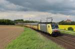 Am 12.Mai 2013 war E189 930 bei Burgstemmen (KBS 350) mit einem ARS-Altmann Zug auf dem Weg Richtung Sden.