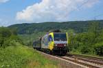 Einen etwas anderen Sonderzug gab es am 6.7.2013 in Osterspai u sehen. 189 912 hatte nur zwei Wagen am Haken, Fahrtziel war Koblenz