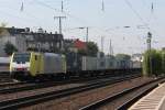 Dispo 189.989 mit Containerzug in Kln West am 27.8.2013