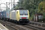 E 189-931 zog einen intermodal am 11.10.13 durch hh.harburg