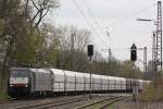 MRCE Dispolok ES 64 F4-016 zog am 19.4.13 fr die NIAG einen Kohlezug durch Ratingen-Lintorf.