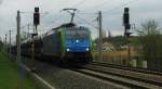 An der Einfahrt Bestensee dann die 189 804 der PKP-Cargo mit dem 49XXX aus Polen erstmal bis Wustermark. 07.04.2013