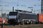 DB Lok 189 096-1 durchfährt den Badischen Bahnhof. Die Aufnahme stammt vom 06.01.2015.