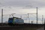 MRCE Dispolok/PKP Cargo ES 64 F4-152 am 15.2.14 mit einem Stahlzug in Dedensen-Gümmer.