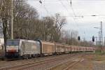 MRCE Dispolok/BCB ES 64 F4-111 am 1.3.14 mit einem Papierzug in Ratingen-Lintorf.