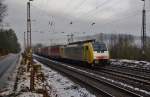 ES 64 F4-095 (189-995) gesehen im Bhf. von Jossa mit einen Containerzug am 25.02.15.