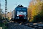 ES 64 F4-282 (189 282) SBB-Cargo Containerzug durch Bonn-Friesdorf - 22.11.2014