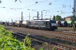 Die SBB-Cargo 189 107 durchfährt hier den Bahnhof Mainz Bischofsheim am Donnerstag den 4.6.2015 in nördliche Richtung.