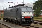 ES 64 F4-286(189 286-8)beim Rangieren im Rostocker Hbf.06.09.2015