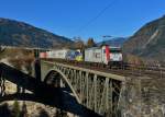 185 664 + 189 912 mit DGS 41857 am 03.11.2015 bei Angertal.