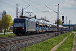 ES 64 F4-457 ( E189 457) von MRCE passiert am 12.04.16 mit einen Audizug Thüngersheim in Richtung Norden.