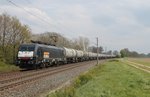 189 099 Locon mit Kesselwagen bei Woltorf am 30.04.2016