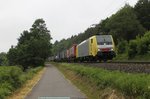 189 930 Dispo mit Auffliegern bei Erzhausen am 09.06.2016