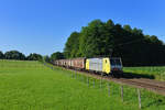 189 902 mit einem Güterzug am 19.07.2016 bei Vogl. 