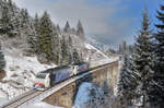 189 914 + 189 918 mit DGS 41853 am 23.02.2013 bei Bad Hofgastein.