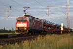 189 065-6 mit einem Autotransportzug am 14.06.2010 bei Dedensen/G�mmer.