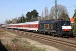 Die MRCE 189 115 mit ETCS Werbung zieht den AZ 13309 von Dortmund Bbf zur Bereitstellung nach D�sseldorf durch Angermund am 25.03.2012