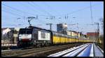 Die Jubil�umslok von Siemens 189 150 kam mir am 1. Februar 2012 auf der Siebenbogenbr�cke in F�rth vor die Linse.