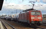 DB Cargo Deutschland AG   189 057-3  [NVR-Number: 91 80 6189 057-3 D-DB] und einem Fahrzeugtransport-Zug mit fabrikneuen VW Nutzfahrzeugen aus polnischer Produktion am 10.01.19 Bf.
