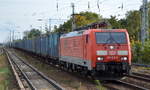 DB Cargo AG [D] mit  189 012-8  [NVR-Nummer: 91 80 6189 012-8 D-DB] und Containerzug am 08.10.20 Berlin Hirschgarten.