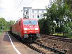 BR 189 077-1 fährt mit gemischtem Güterzug durch Bonn Hbf    28.07.07,Bonn