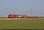 Keine zehn Minuten später folgt der nächste Coilzug bei Peißen Richtung Halle (Saale) - diesmal mit 189 057-3 (Siemens ES64F4).