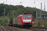 189 024-3 mit einem Güterzug Richtung Hürth bei der Durchfahrt in Köln-West, 5.8.10