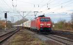 189 004 zog am 10.11.12 einen Containerzug durch Leipzig-Thekla Richtung Engelsdorf.