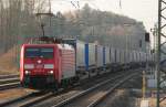 189 057-3 DB Schenker Rail in Hochstadt/ Marktzeuln am 24.11.2012.