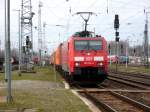 Am 23.03.2014 kam 189 014 mit einem Containerzug durch Stendal und fuhr weiter in Richtung Magdeburg.