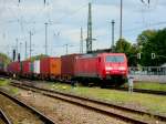 Am 17.08.2014 kam 189 008 mit einem Containerzug aus Richtung Magdeburg nach Stendal und fuhr weiter in Richtung Salzwedel.