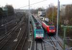 189 013-6 DB steht auf dem abstellgleis in Aachen-West.