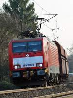 189 040-9 mit Güterwagen durch Bonn-Friesdorf - 29.12.2015