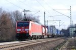189 002 mit KLV-Zug bei Wiesbaden-Biebrich - 14.01.2012