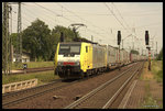 ES64F4 -202 ERS Railways E 189202 mit Containern Richtung Braunschweig durch Eilsleben am 26.5.2016 um 13.35 Uhr.