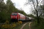 189 025-0 mit einem gemischtem Güterzug in der nähe von Münster !