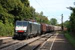 Am 27.08.2015 fuhr MRCE/DB Schenker ES 64 F4-459 (5 170 033-2) mit einem gemischten Güterzug durch den Hp Etterzhausen in Richutng Norden.