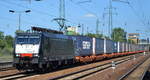 LTE Netherlands B.V mit der MRCE Dispo  ES 64 F4-210  [NVR-Number: 91 80 6189 210-8 D-DISPO] und KLV-Zug Richtung Rotterdam am 07.08.18 Bf.