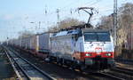 LTE Netherlands B.V mit der MRCE Dispo   ES 64 F4-212  [NVR-Number: 91 80 6189 212-4 D-DISPO] mit KLV-Zug Richtung Rotterdam am 14.02.19 Berlin-Hirschgarten.