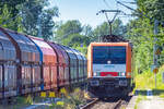 LOCON Lok 189 820 beim Umlaufen in Lancken. - 28.06.2022