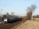 MRCE Dispolok ES 64 F4 - 998 mit KLV-Güterzug in Neulußheim auf dem Weg in den Süden.