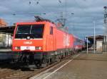 Am 27.10.2013 war WLE 81 (189 801)mit einem Sonderzug in Stendal zu Gast.Dieser Zug kam aus Wismar nach Stendal und fuhr nach dem Kopf machen weiter in Richtung Hannover.