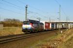 Am 18.03.2015 kam die 189 212 von der ERS Railways ( MRCE dispolok ) aus Richtung Stendal und fuhr weiter in Richtung Hannover .