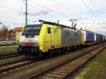 Am 28.04.2015 kam die 189 202 von der ERS Railways ( MRCE dispolok ) aus Richtung Magdeburg nach Stendal und fuhr weiter in Richtung Hannover .