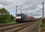 ES 64 F4-083 (189 983) von MRCE ist am 23.09.15 mit einen Schiebewandzug in Haunetal unterwegs.