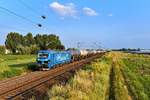 192 002 mit einem Kesselzug am 30.07.2019 bei Plattling. 