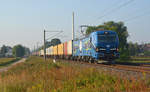 192 101 der EGP schleppte am Morgen des 31.08.19 einen Containerzug durch Jeßnitz Richtung Dessau.