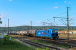 NRail/LEG 192 013 mit Kesselzug am 18.07.2021 in Saalfeld.