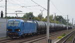 Leipziger Eisenbahnverkehrsgesellschaft mbH, Leipzig [D] mit  192 047  [NVR-Nummer: 91 80 6192 047-9 D-NRAIL] und Kesselwagenzug am 15.09.21 Berlin Blankenburg.