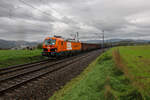 Die Br 192 008 von BBL Logistik mit leeren Wagen in Kollmarsreute Richtung Norden. 14.10.2022